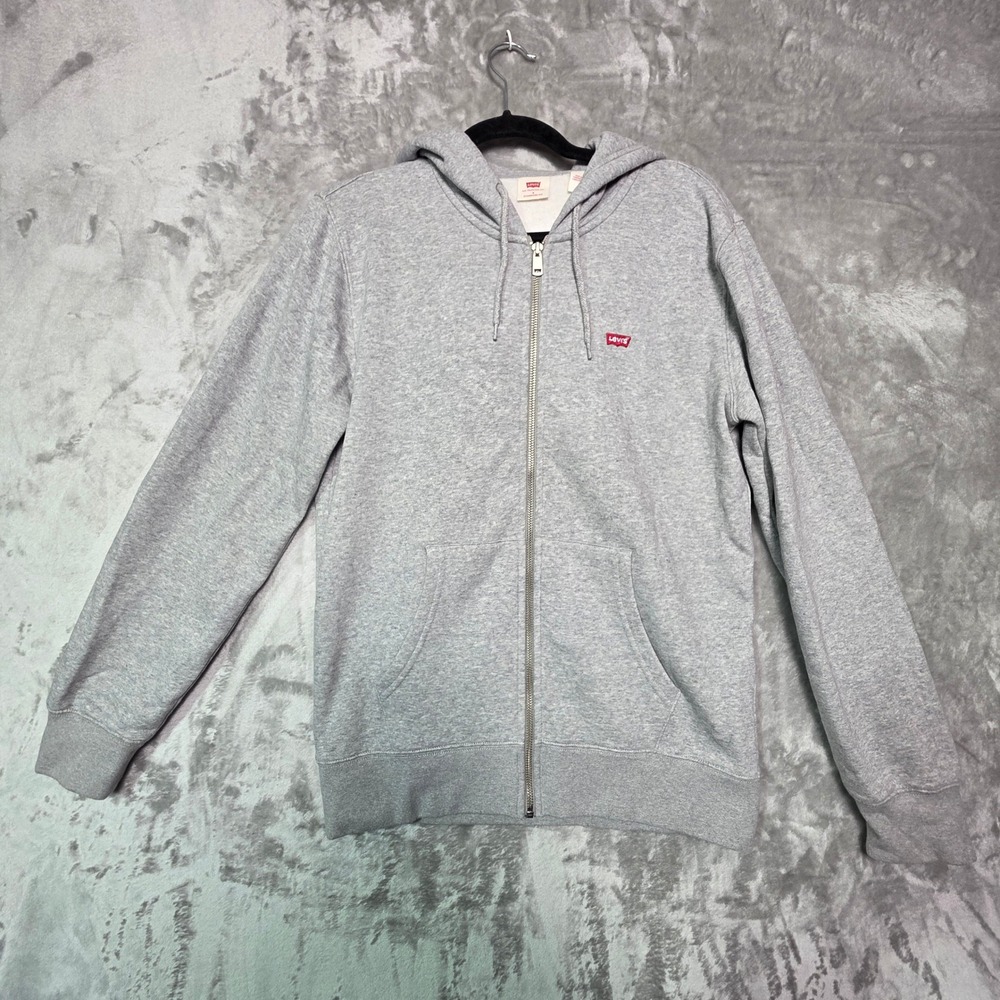 Levis Mens Standard Fit Full Zip Hoodie Heather Gray Small 342590000